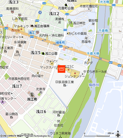 マックスバリュ浅江店付近の地図